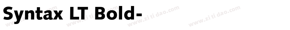 Syntax LT Bold字体转换